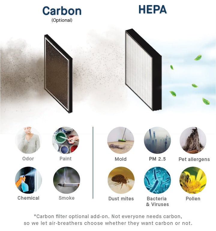 Smart Air Sqair (aka Smart Air S) HEPA + Carbon Filter Bundle